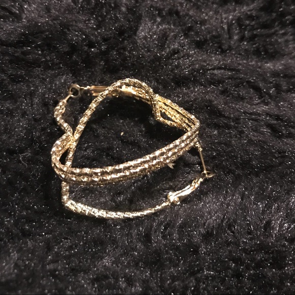 Heart Shaped Hoop Earrings - Picture 1 of 4